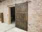 Rustic Interior Barn Sliding Door with Barn Hardware - 84x48 Horizon style Barn Door