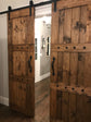 Custom Double Horizon Barn Door with black hardware