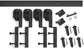 Black hardware set from Customized Barn Sliding Hardware for barn doors