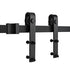 Black metal hardware for sliding barn shutters