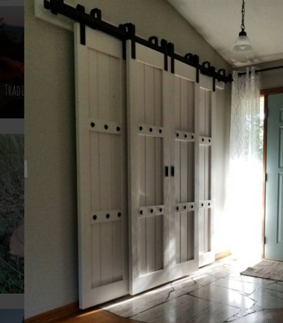 Custom sliding barn shutter depicted as a door
