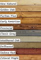 Variety of wood types available for custom barn shutters