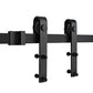 Black metal hardware for sliding barn shutters