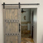 Rustic Interior Barn Sliding Door with Barn Hardware - 84x48 Horizon style Barn Door - NW WoodenNail